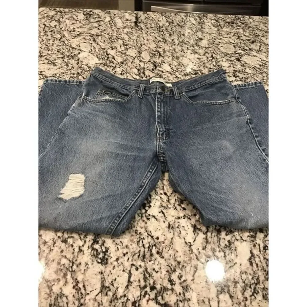 Distressed Lee Regular Fit  Mens 36x29 Blue Denim‎ Jeans Kansas City USA 🇺🇸